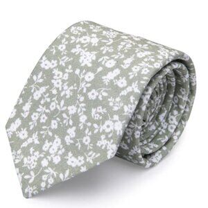 Armoniia Dusty Sage Floral Necktie